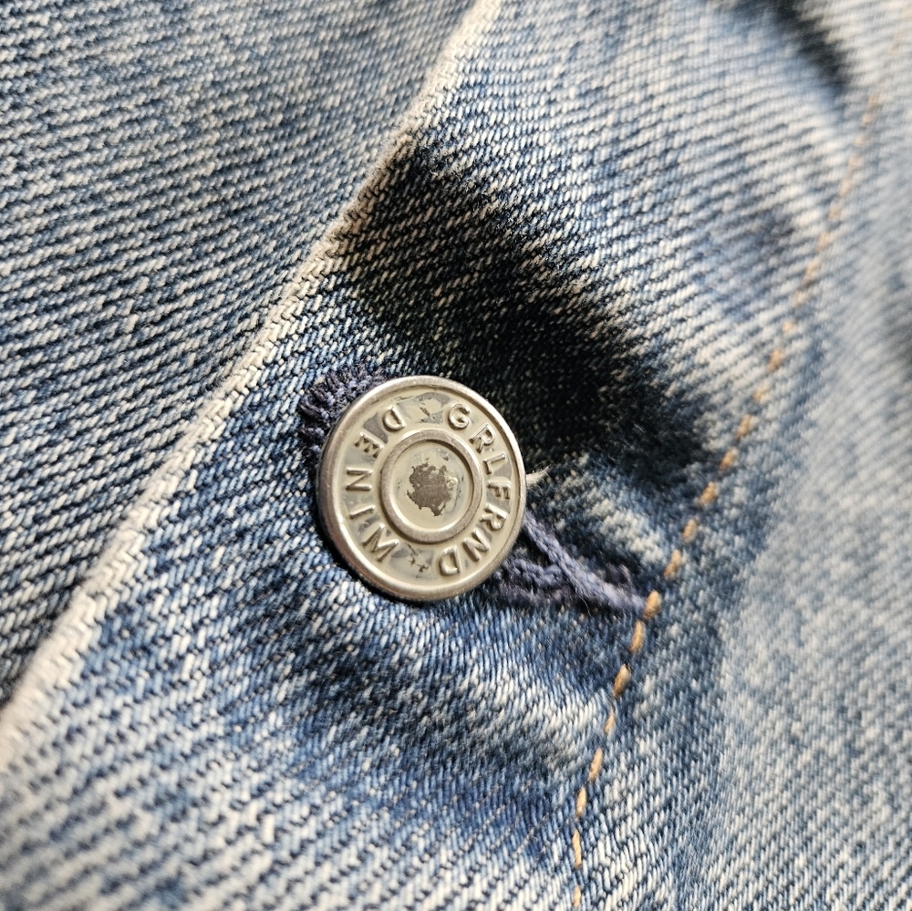 GRLFRND Bianca Oh Girl Wash Denim Trucker Jacket Size Medium - Picture 9 of 16